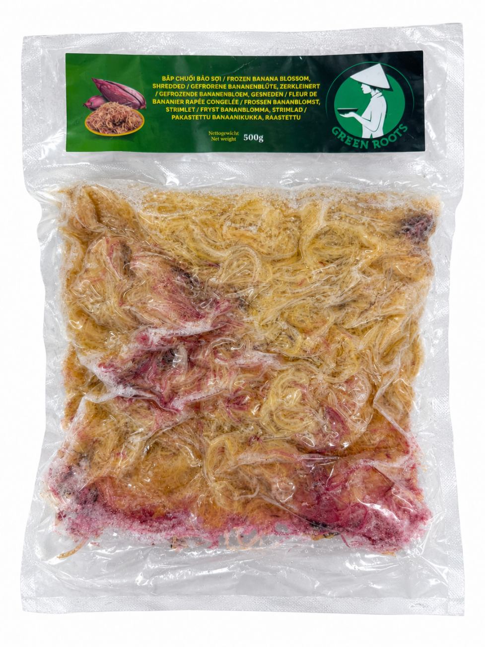 Frozen shredded banana blossom 500 g
