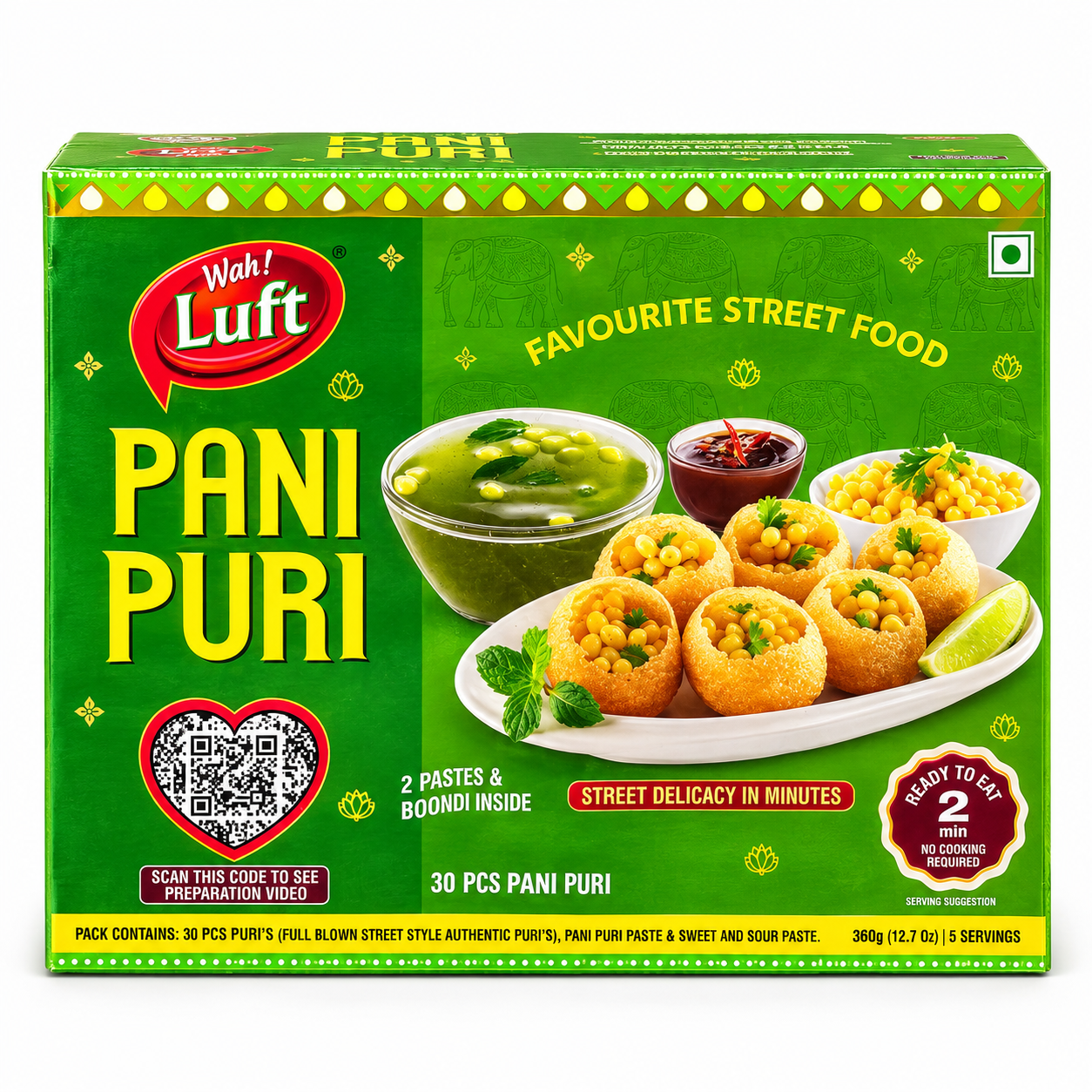 Pani Puri 360 g Indian street food